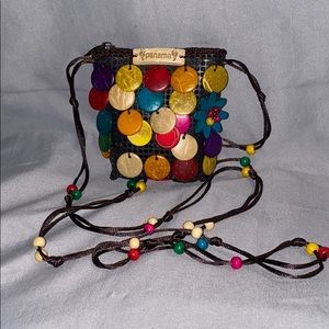 Panama Mini wooden bead Purse 👛